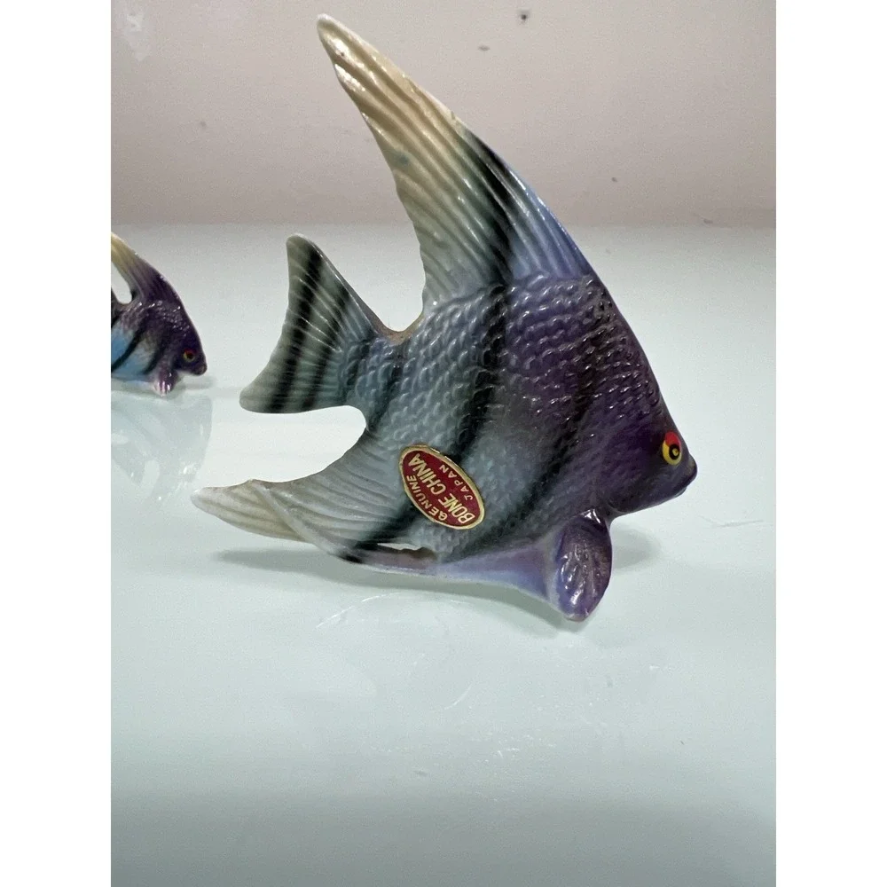 Vintage‎ Bone China Japan Angelfish Figurines Set of 3